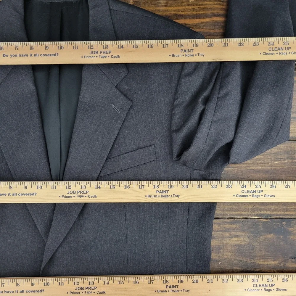VTG Marshall Fields Men's Sport Coat Blazer Two Button Charcoal Wool Size 43L‎